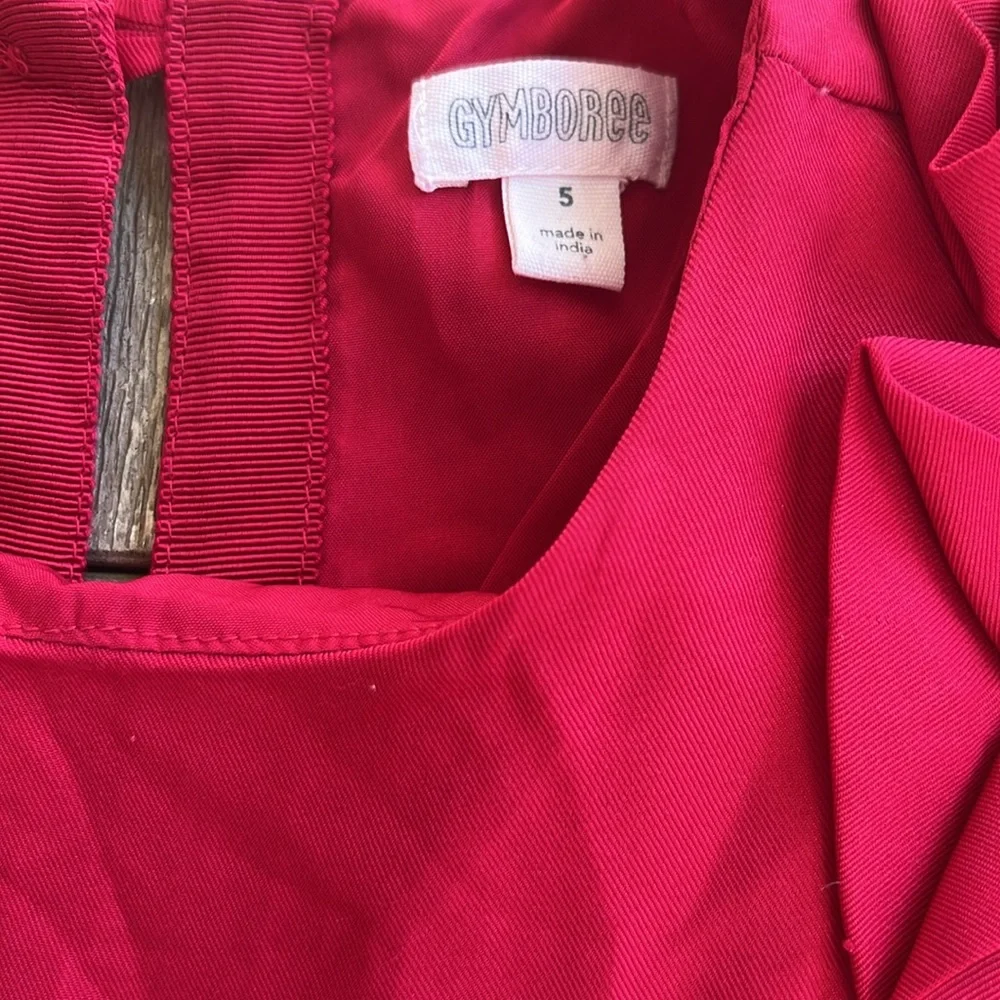 Gymboree ruffle red dress size 5